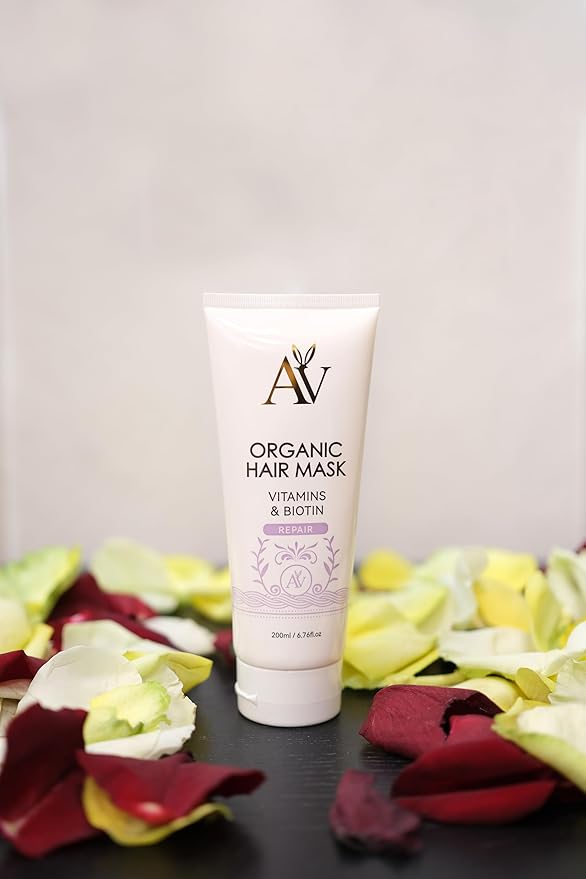 AV Organic Hair Mask with Vitamins &amp Biotin Repair Treatment 6.76 fl oz