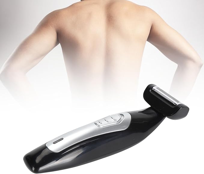 Back Trimmer for Men Extreme Reach Removable Handle Power Burst Wet Dry Use Men Back Groomer Shavers for Hair Remover for Blade Body Hair Groomer Wet
