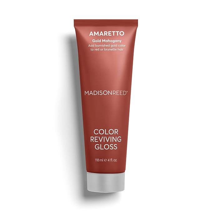 Madison Reed Color Reviving Gloss Amaretto - Bronze Semi-Permanent Hair Dye Enhances Hair Color &amp Corrects Tone Adds Brilliant Shine Keratin &amp Argan Oil 4 Fl Oz (118 mL)