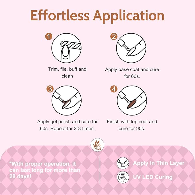 Lavender Violets Gel Nail Polish Kit with U V Light 45 Colors Gel Polish Nail Set with Base and Matte &amp Glossy Top Coat Soak Off All Season Essential Manicure Tools Gifts for Women Easter LA00