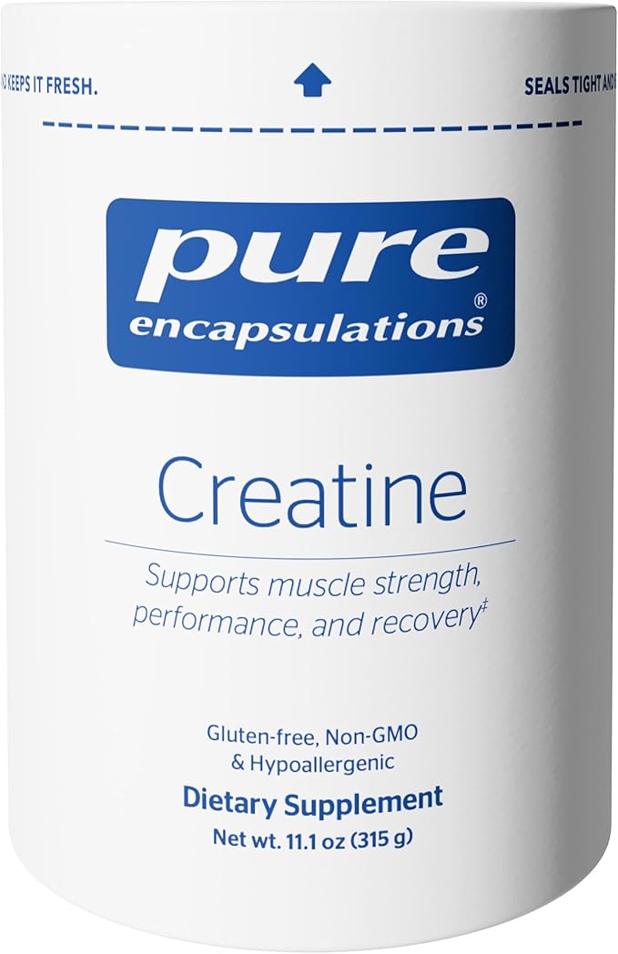 Pure Encapsulations Creatine - Creatine Supplement - Muscle Strength Performance &amp Recovery - Pre-Workout Recovery Powder - Gluten-Free Non-GMO &amp Hypoallergenic - 315 g (60 Servings)