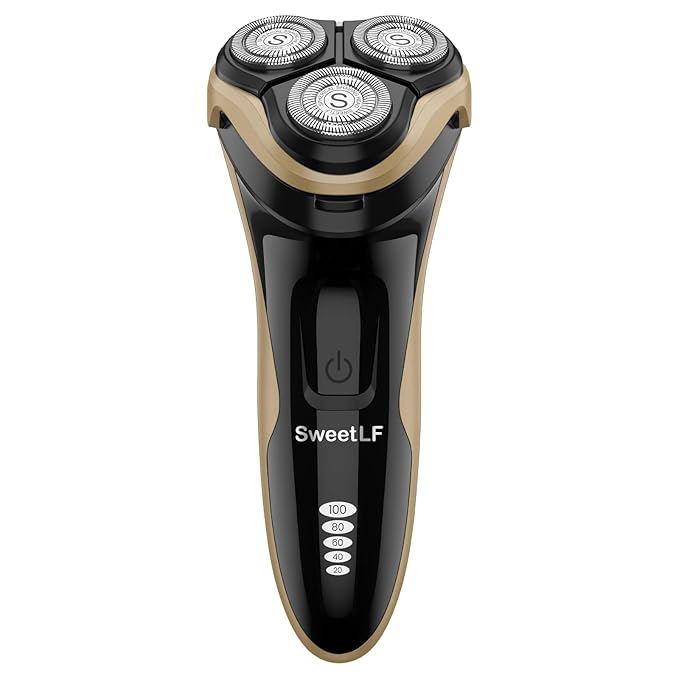 SweetLF Electric Razor for Men with Pop-Up Trimmer IPX7 Waterproof Electric Shaver Rechargeable Cordless Shavers for Men Type-C 120Mins Runtime Plug &amp Play