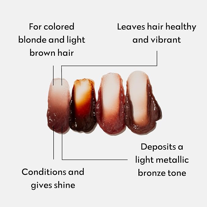 FOUR REASONS Color Mask - Bronze - (27 Colors) Toning Treatment Color Depositing Conditioner Tone &amp Enhance Color-Treated Hair - Semi Permanent Hair Dye Vegan and Cruelty-Free 6.76 fl oz