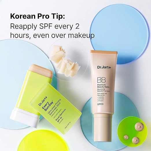 Dr.Jart+ Every Sun Day Invisible Korean Priming Sunscreen Stick SPF 40 with Hyaluronic Acid | Glides Over Makeup | Korean Skincare | Travel Size 0.67 Ounce