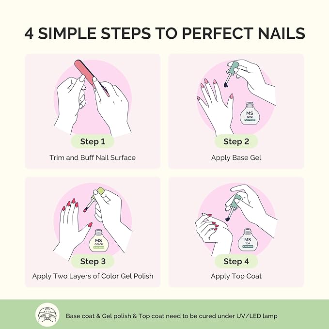 MelodySusie Plant Based Gel Nail Polish SetPink and Nude Versatile ColorsHema FreeSoak Off UV LED Gel Polish Nail Art Manicure Salon DIY at Home 8Pcs 10ml/0.34 fl oz