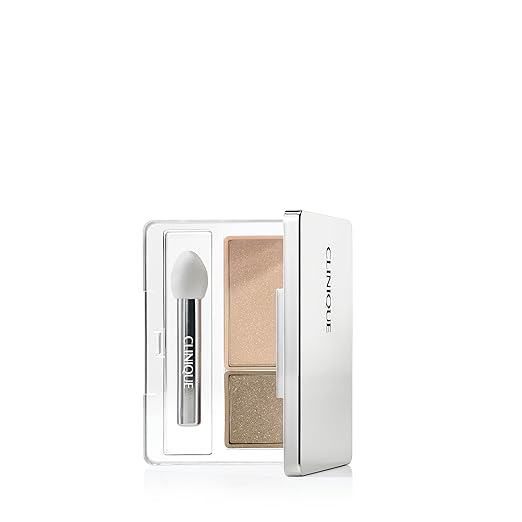 Clinique All About Shadow Duo Eye Shadow Makeup | Safe For Sensitive Eyes | Buildable + Long-Wearing Color | Smooth Easy Application | Buildable + Long-Wearing Color | Smooth Easy Application
