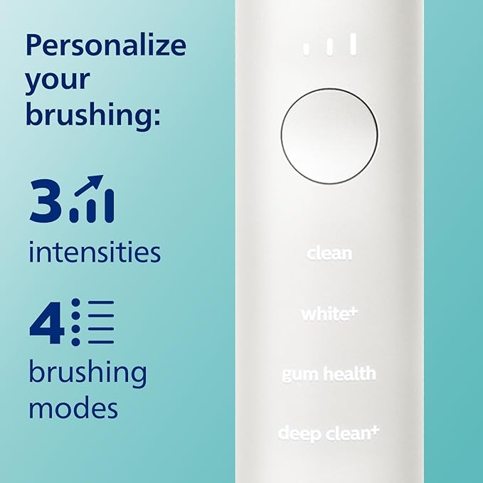 Philips Sonicare DiamondClean Smart 9300 Electric Toothbrush Sonic Toothbrush with App Pressure Sensor Brush Head Detection 4 Brushing Modes and 3 Intensity Levels Rosegold Model HX9903/65