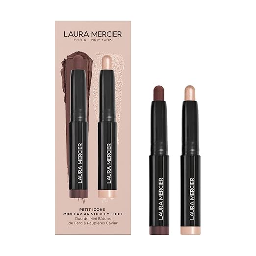 Laura Mercier Caviar Stick Cream Eyeshadow: Shimmer and Matte Finishes 24HR Wear Long Lasting Rich Color Easily Blendable and Buildable Waterproof Hyaluronic Acid Infused