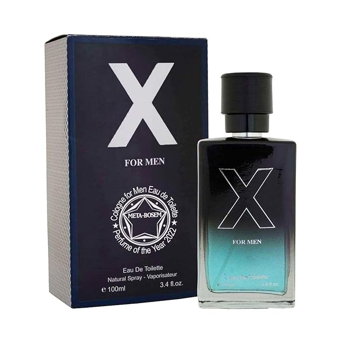 META-BOSEM X Men+Parfum de Rois France Men's Cologne Eau de Toilette Natural Spray - Masculine Scents - Modern Fragrance - Holiday Gift Set (Pack of 2) Each 3.4 Fl Oz Total 6.8 Fl Oz