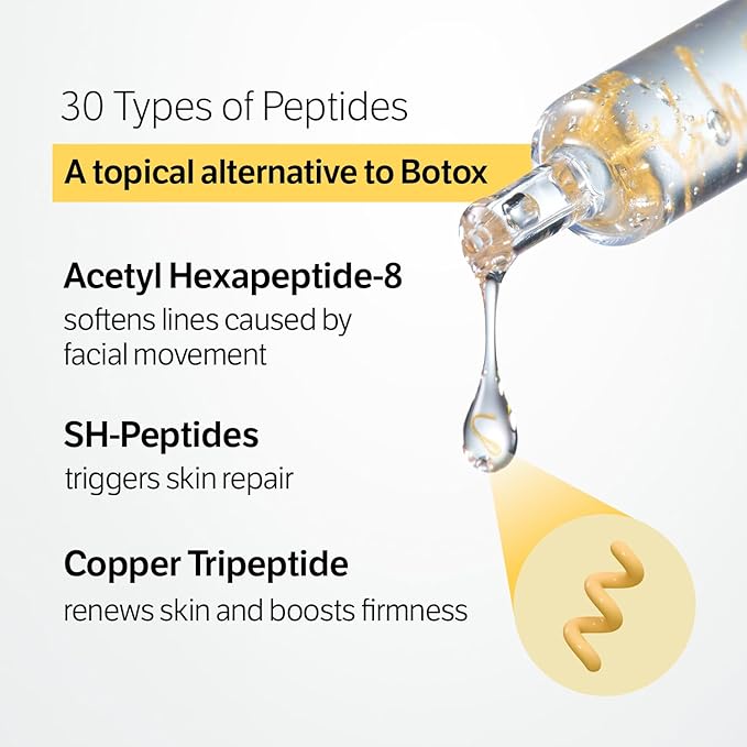 SUNGBOON EDITOR Silk Peptide Intensive Lifting Ampoule | Korean Anti-Aging Serum for Face with Collagen &amp 30 Peptide Complex | Skin Tightening &amp Firming (Botox Effect) | 72H Hydration