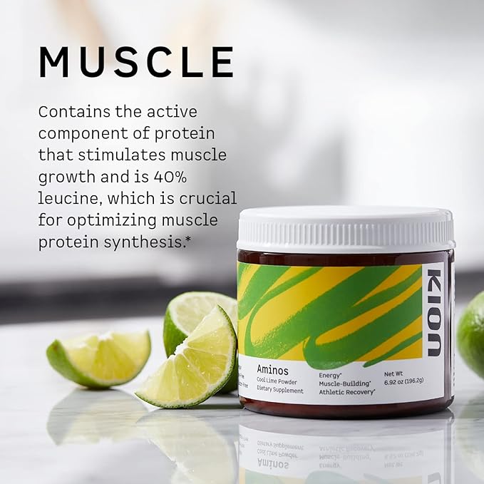 Kion Aminos Essential Amino Acids Powder - Essential Amino Acids Supplement for Muscle Recovery Essential Amino Energy EAAs Amino Acids Powder BCAA EAA BCAAs Amino Acids - 30 Servings Watermelon