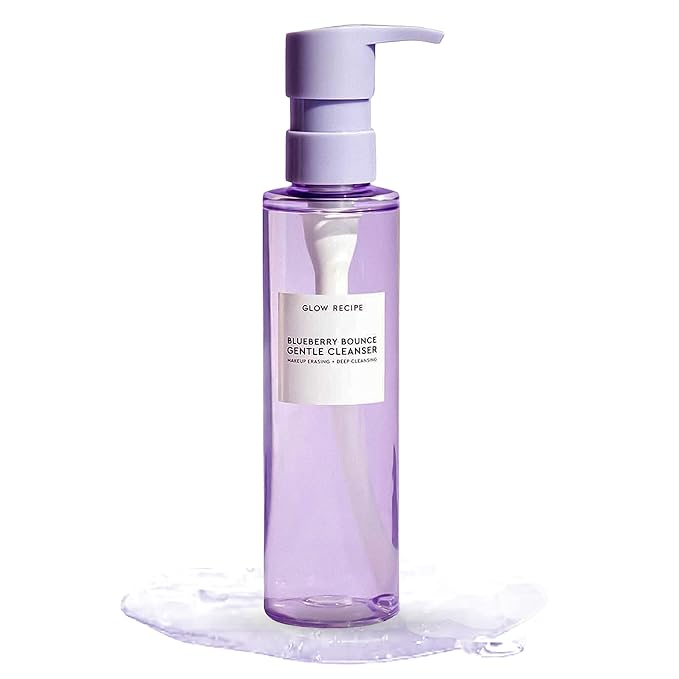 Glow Recipe Blueberry Bounce Exfoliating Face Wash - Foaming Facial Cleanser Makeup Remover &amp Clarifying Mask - Hydrating Hyaluronic Acid &amp Gentle AHA for Sensitive Skin - Korean Skincare 16