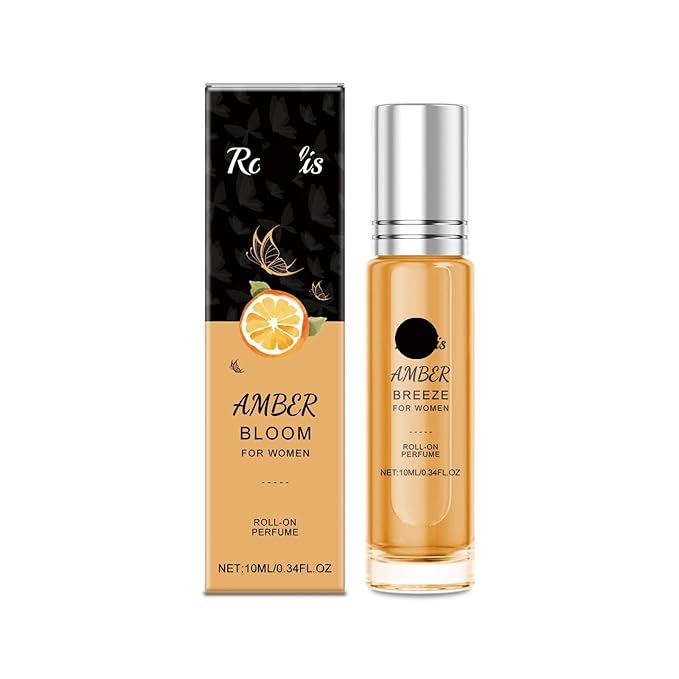 Orange Scented Roll-On Perfume - Natural Long-Lasting &amp Refreshing Fragrance For Daily Wear Couples Dates(2PCS)