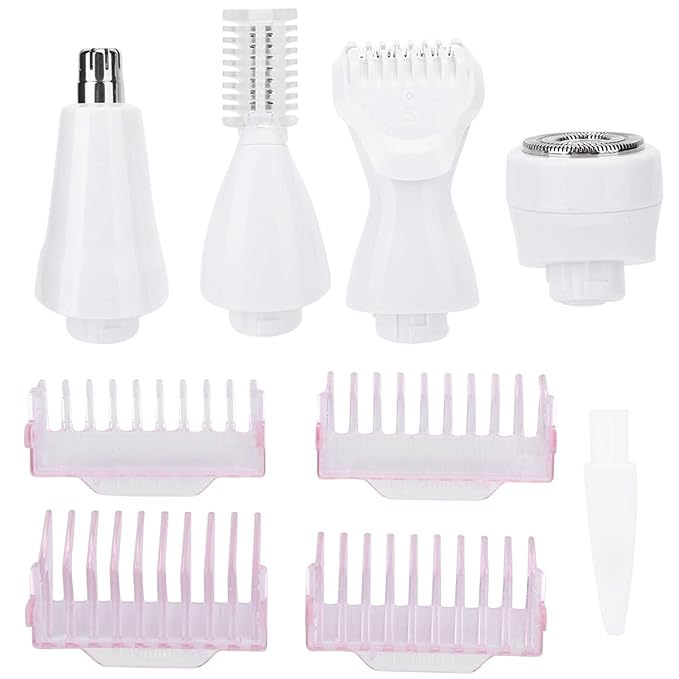 USB Rechargeable Electric Epilator for Women Men 5 in 1 Painless Body Remover with Multifunctional Shaving Head