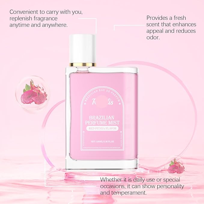 Red Pitaya Eau De Toilette Spray - Long-Lasting Fruity &amp Refreshing Perfume For Daily Wear(3PCS)