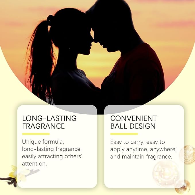 Vanilla Rollerball Perfume - Unique Niche Fragrance For A Fresh Long-Lasting Scent Perfect For Couples' Dates(2PCS)
