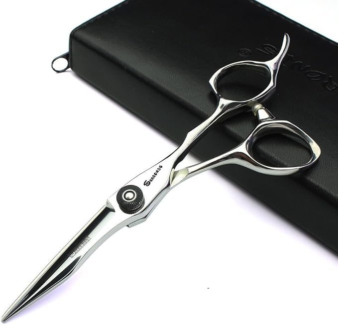 Japan 440 Steel Scissors Professional Hair Dressing Scissors for Barber Thinning Hair Shears 5.5/6/6.5 inch (5.5 Inch Flat Cut-A)