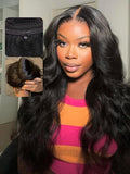 UNICE Pre Everything Glueless Drawstring Wig Body Wave 13X4 HD Pre Cut Lace Front Wigs Human Hair Pre Bleached Invisible Bye Bye Knots Wig Pre Plucked 150% Density 26inch
