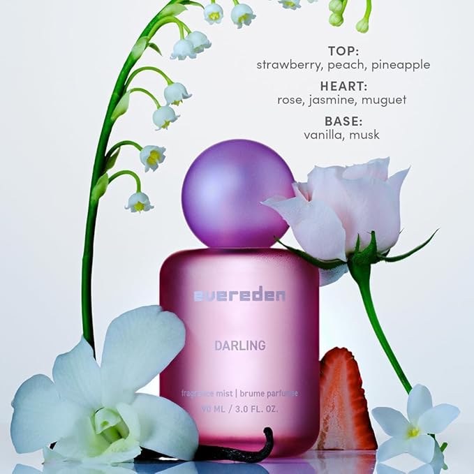 Evereden Fragrance Hair and Body Mist Bundle of 3: Clean &amp Vegan Collectible Hair and Body Spray for Teen Girls Set - Amplify Your Self-Expression with Iconic Scents in Aesthetic Bottles