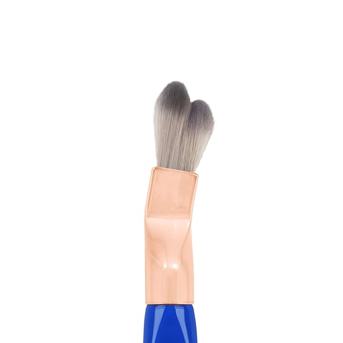 Bdellium Tools Professional Makeup Brush - Golden Triangle 972 Large Rounded Double Dome Blender - With All Vegan and Soft Synthetic Fibers For Foundation Application &amp Blending (Blue 1pc)