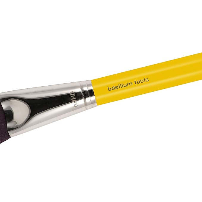Bdellium Tools Professional Makeup Brush - Studio Series 988 BDHD Phase I Large Face Foundation/Powder - With Soft Synthetic Fibers For Application &amp Blending (Yellow 1pc)