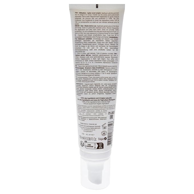 Gamarde Sun Fluid SPF 30 Sunscreen - Mineral Sunscreen with Invisible Texture - Enriched with Vegetable Oils - Non-Sticky and Chemical Free - 3.38 oz