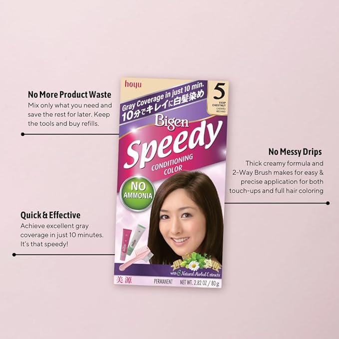 Bigen Speedy Conditioning Color Refill: 4 Chestnut - 3 Pack