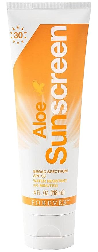 Forever Living - Aloe Sunscreen SPF 30 - with Aloe Vera Water-Resistant Broad Spectrum UVA and UVB Defense 4 fl oz