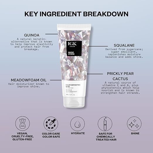 IGK Hair Gloss Toner &amp Color Depositing Mask | Vegan + Cruelty Free |