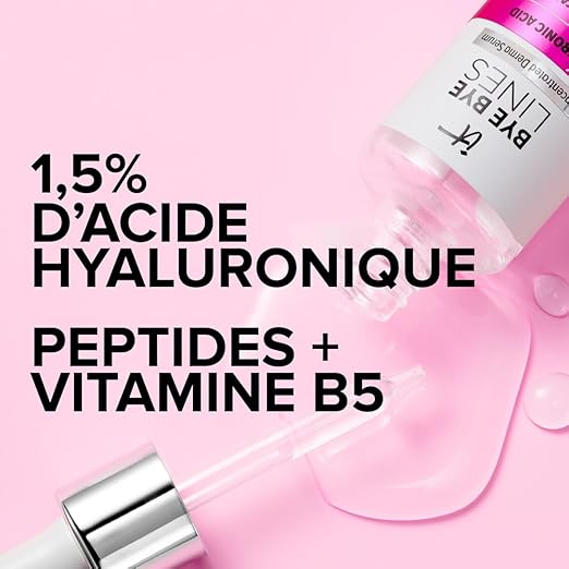 IT Cosmetics Bye Bye Lines Hyaluronic Acid Serum for Face - Hydrating Anti-Aging Facial Serum With Peptide &amp Vitamin B5 Visibly Plumps Skin Smooths Look of Fine Lines For All Skin Types - 1 fl