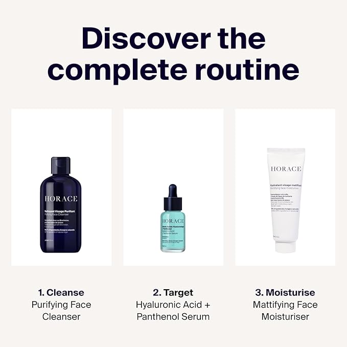 HORACE Hyaluronic Acid + Panthenol Face Serum for Men ? Advanced Moisturising Facial Treatment for Dry Skin Dehydration Lines and Elasticity ? Vegan Skincare for All Skin Types ? Unscented 30ml