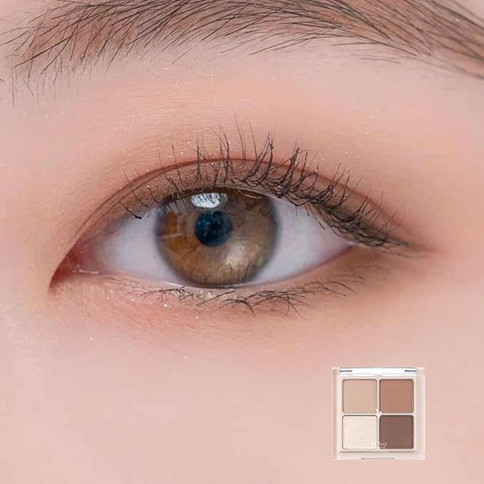 rom&ampnd Better Than Eyes N Series (N01 Dry Willow Flower) Korean Eye Shadow Mini Palette 4 Essential basic Shades