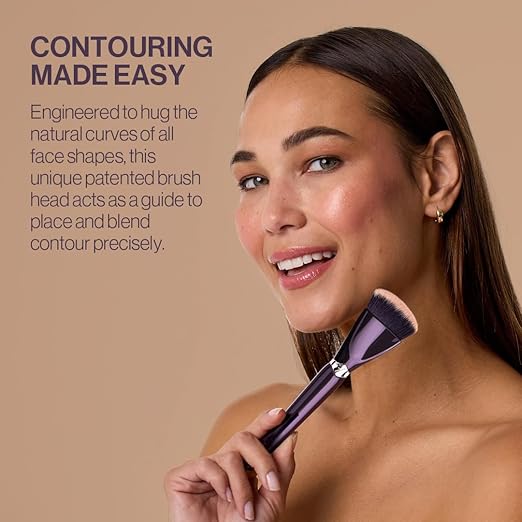 Anisa Beauty Crescent Contour Brush ? Precision Contouring with Curved Soft Synthetic Fibers for Flawless Application of Creams Powders and Bronzers