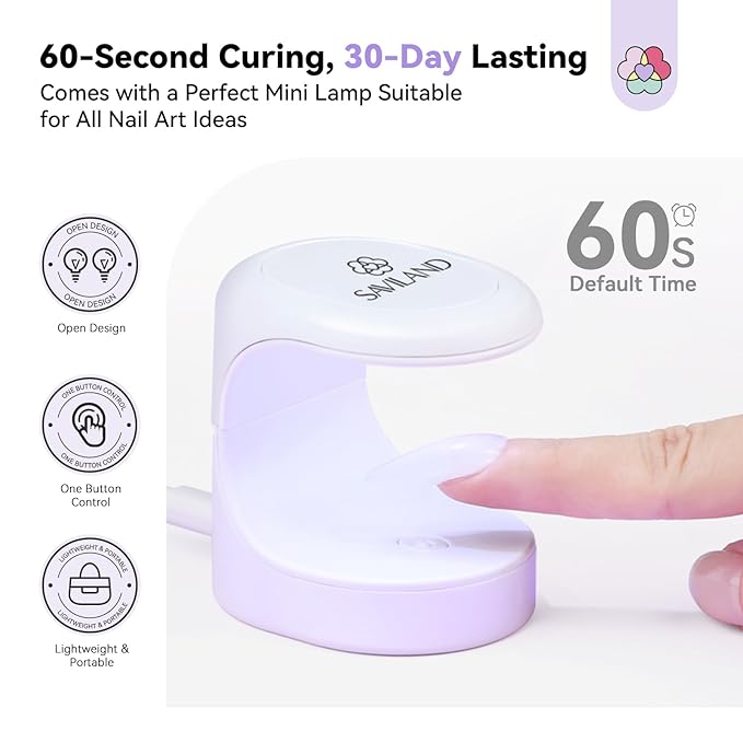 SAVILAND Pro Gel Nail Kit with Drill: Short Almond Tips 12 Sizes Gel Nail X Kit 500 PCS Strong Nail Glue U V Nail Lamp for Nail Extension Salon DIY Home Gift for Women