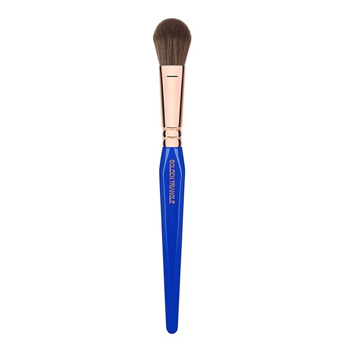 Bdellium Tools Professional Makeup Brush - Golden Triangle 940 Face Blending - With All Vegan and Soft Synthetic Fibers For Facial Sculpting (Blue 1pc)