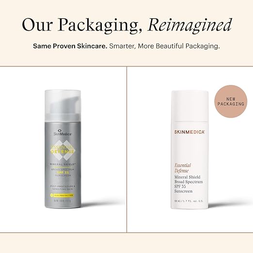 SkinMedica Essential Defense Mineral Shield SPF 35 Sunscreen for Face (NEW PACKAGING). This Lightweight Facial Sunscreen is Ideal for Oily and/or Combination Skin 1.7 Oz
