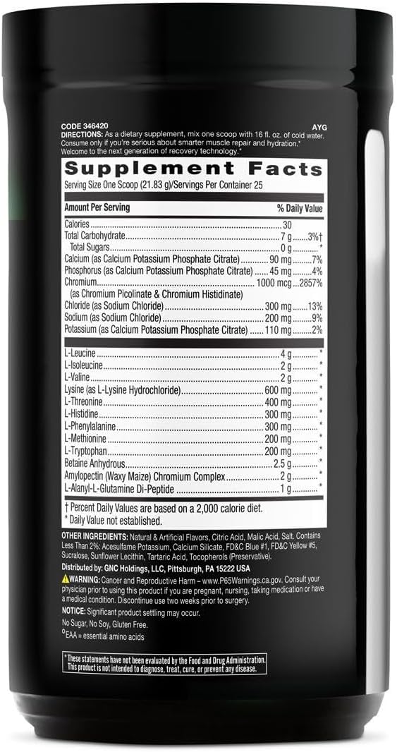 BEYOND RAW Precision Amino Recovery &amp Power Amino Acid Formula Fuel Muscles Enhance Hydration Gummy Worm 25 Servings