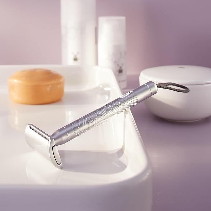 M?HLE Companion Safety Razor ? Women's Double-Edged Body Razor for Shaving Gentle Use Suitable for Body Legs &amp Underarms Longer Handle Long Lasting Blade