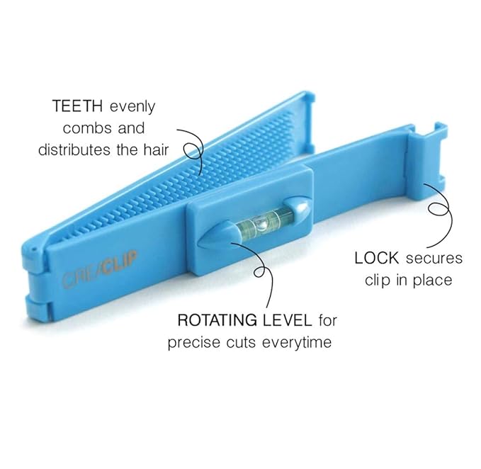 Original CreaClip Bangs &amp Scissors Hair Cutting Tool - As seen on Shark Tank - Fringe Bangs Trimming Hair Cutting Guide Comb Hairstyle Tool Layers Kids Hair Cut Hair Cutting Kit