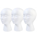BALABALA 3 Pcs Foam Wig Head Female Styrofoam Mannequin Hairpieces Stand Holder Cosmetics Model Head Wig Display for Style Model Display Hair Hats Hairpieces Mask  Salon and Travel