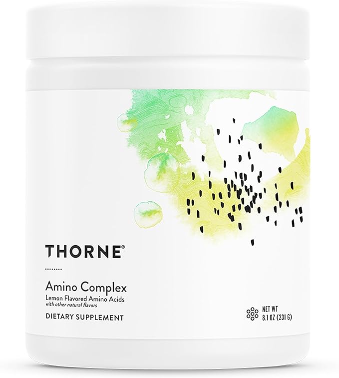 THORNE - Amino Complex - Clinically-Validated EAA and BCAA Powder for Pre or Post-Workout - Promotes Lean Muscle Mass &amp Exercise Recovery* - NSF Certified for Sport - 30 Servings - 8.1 Oz - Lemon