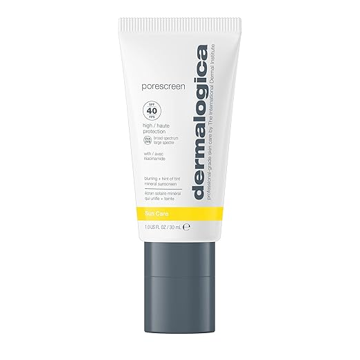 Dermalogica Porescreen Mineral Sunscreen SPF 40 for Face Sun Protector and Pore Supporting Primer with Zinc Oxide Multitasking Premakeup Sunblock - 1 fl oz