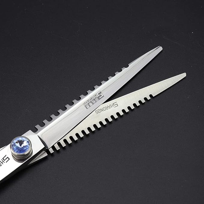 Japan 440C 5.5/6 inch Hair Professional Stylist Bearing Scissors - Salon Studio Modeling Tools - Thinning Scissors (7 inches 2 Pieces)