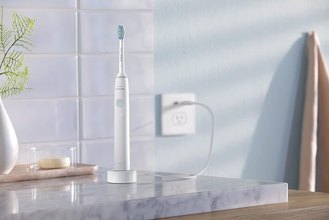 Philips Sonicare 2100 Power Toothbrush Rechargeable Electric Toothbrush White Mint HX3661/04