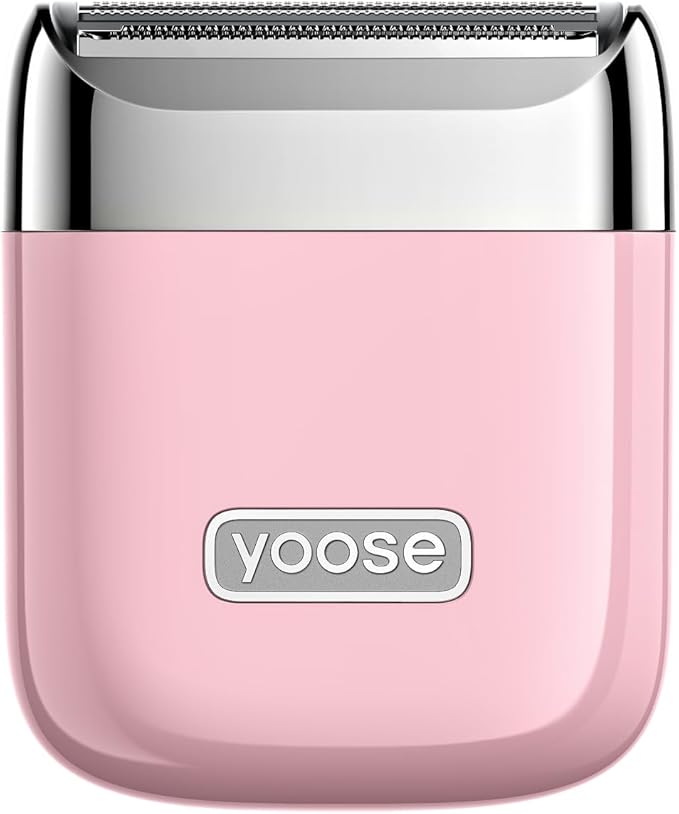 yoose Electric Razors for Women IPX7 Alloy Body Bikini Trimmer for Women (USB-C Trimmer Comb Multi Shaving Modes) Portable Size Sakura Pink