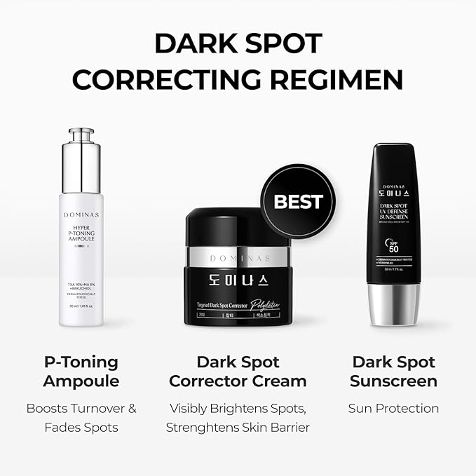 DOMINAS Dark Spot Corrector Cream | Advanced Formula with Niacinamide TXA Hexylresorcinol &amp Bakuchiol to Visibly Reduce Age Spots Sun Spots &amp Uneven Tone | Korean Skincare (1.76 oz)