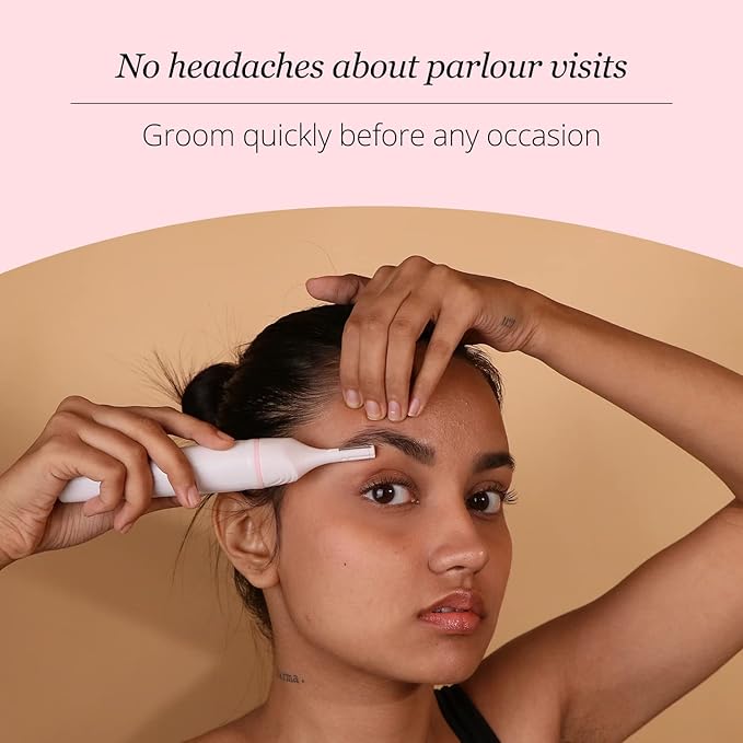 Carmesi Multipurpose Electric Trimmer | Painless Grooming for Sensitive Areas | Face Underarms Bikini Area | Comes with Eyebrow Comb Cleaning Brush Trimming Head Comb | Pack of 1