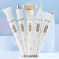 Electric Bikini Trimmer for Women - 5 in 1 Electric Shaver for Women Waterproof Pubic Hair Trimmer and Facial Hair Remover Replaceable Razors &amp Nose Hair Trimmer Rechargeable Women's Grooming K