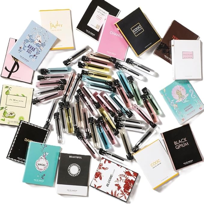 Pilestone Women's Designer Fragrance Sampler Set - Luxury High End Perfume Vial Sample Most Popular (12 Random Vials)