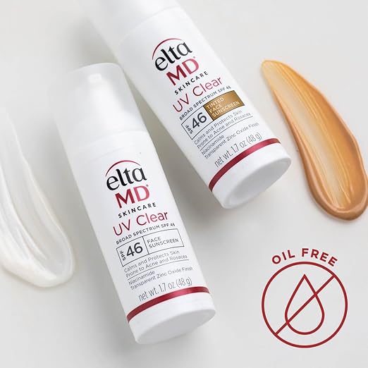 EltaMD UV Clear Tinted Face Sunscreen SPF 46 Oil- Free with Zinc Oxide Dermatologist Recommended